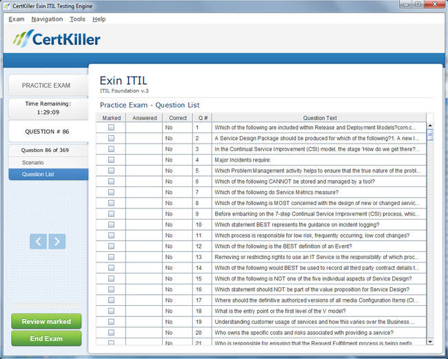 ITILF Sample 1